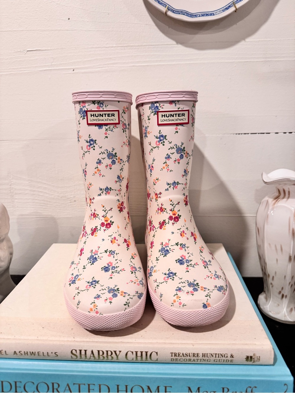 Hunter x LoveShackFancy Kids Floral Rain Boots US 1 EU 32